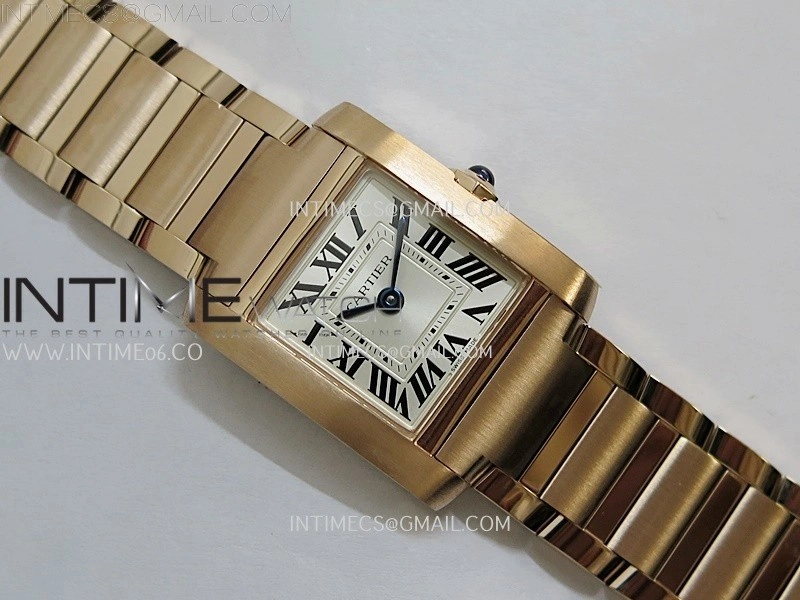 Tank Francaise Ladies 21.2mm RG 8848F 1:1 Best Edition Silver Dial on RG Bracelet Ronda Quartz V2